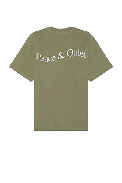 Museum Of Peace And Quiet Wordmark T-shirt In Olive