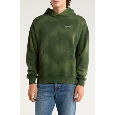 Museum Of Peace And Quiet Museum Of Peace & Quiet Wordmark Tie Dye Cotton Hoodie In Animal Print