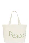 Museum Of Peace And Quiet Wordmark Tote Bag In Bone