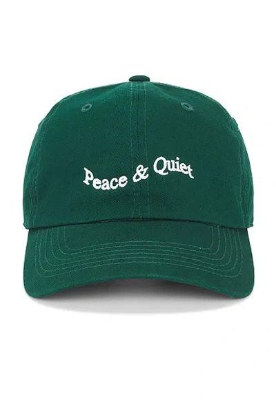 Museum Of Peace And Quiet Wordmark Tye Dye Dad Hat In Green