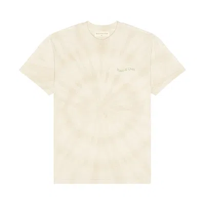 Pre-owned Museum Of Peace And Quiet Museum Of Peace & Quiet Wordmark Tye Dye T-shirt 'bone' | White | Men's Size S