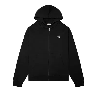 Pre-owned Museum Of Peace And Quiet Museum Of Peace & Quiet Wordmark Zip Up Hoodie 'black' | Men's Size Xl