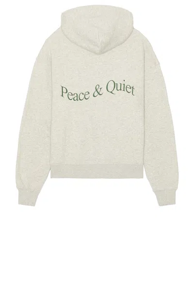 Museum Of Peace And Quiet Wordmark Zip Up Hoodie In Heather