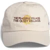 Museum Of Peace And Quiet Museum Of Peace & Quiet X Disney 'the Lion King' Peaceful Village Embroidered Baseball Cap In Bone