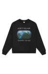 Museum Of Peace And Quiet Museum Of Peace & Quiet X Disney 'the Lion King' Quiet Village Cotton Graphic Sweatshirt In Black