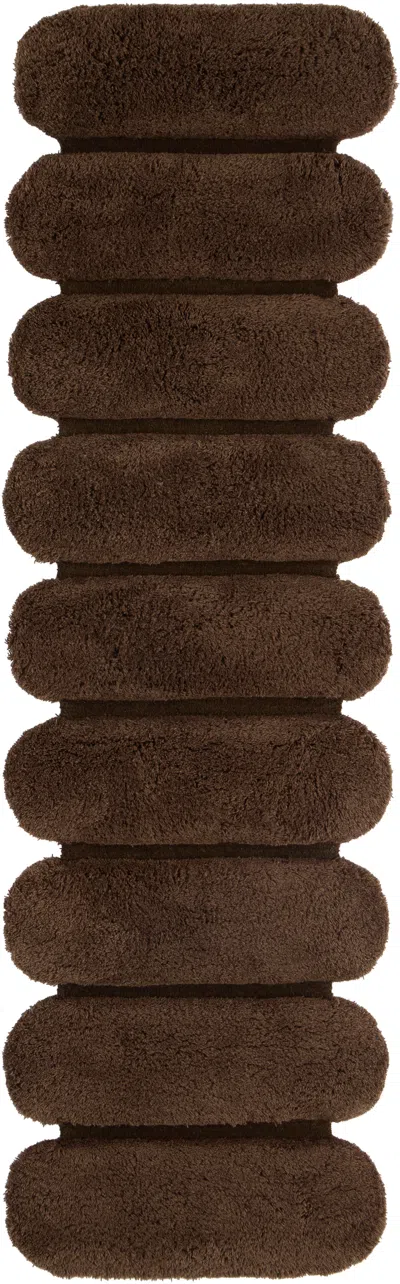 Mush Studios Brown Ribbed Runner Rug