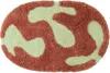 Mush Studios Burgundy & Green Doma Bath Mat In Lichen