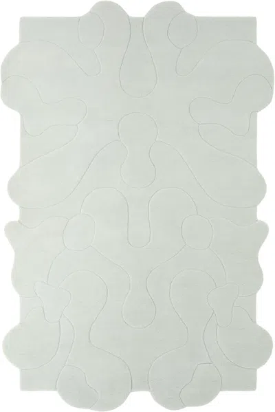 Mush Studios Ssense Exclusive Blue Large Blot Rug In Transparent