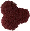 Mush Studios Ssense Exclusive Burgundy Poof Shag Rug In Copper