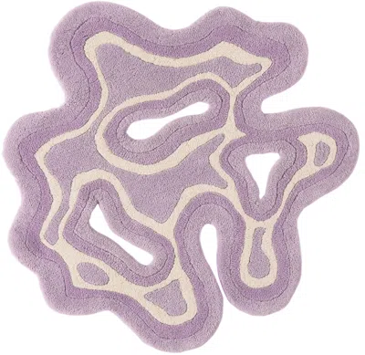 Mush Studios Ssense Exclusive Purple & White Small Valley Rug In Wisteria