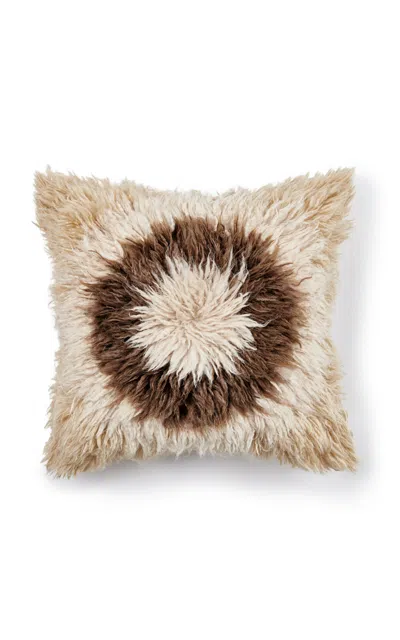 Mush Studios The Dandi Handmade Wool Pillow In Brown