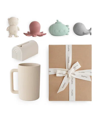 Mushie Bath Essentials Kit - Ages 10 Months+ In Multi