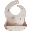Mushie Dinosaurs Silicone Bib In Sand