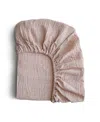 Mushie Extra Soft Muslin Crib Sheet In Pink