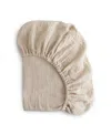 Mushie Extra Soft Muslin Crib Sheet In Fog