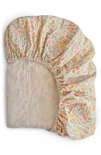 Mushie Extrasoft Cotton Muslin Crib Sheet In Neutral