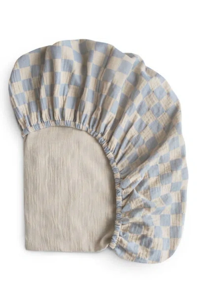 Mushie Extrasoft Cotton Muslin Crib Sheet In Neutral