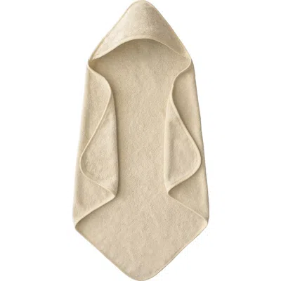 Mushie Kids'  Hooded Organic Cotton Towel In Brown