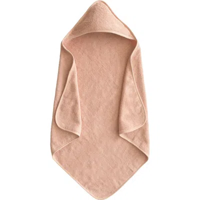 Mushie Kids'  Hooded Organic Cotton Towel In Pink