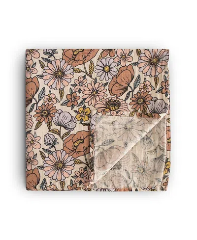 Mushie Muslin Swaddle Blanket - Baby In Brown