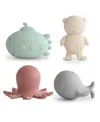 Mushie Sealife Mold Free Bath Play Set - 4 Pack
