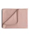 Mushie Unisex Ribbed Baby Blankets In Pink