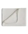 Mushie Unisex Ribbed Baby Blankets In White