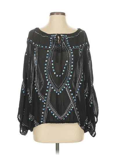 Pre-owned Mushka By Sienna Rose 3/4 Sleeve Blouse In Black