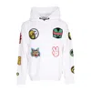 Mushroom Men's Hoodie Stickers Hoodie White In White