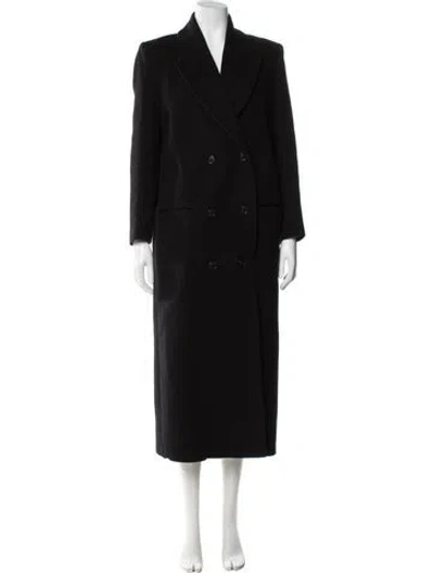Pre-owned Musier Paris Cashmere Peacoat In Black