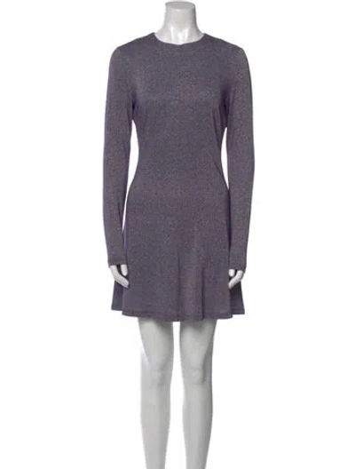 Pre-owned Musier Paris Crew Neck Mini Dress In Purple