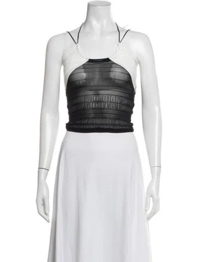 Pre-owned Musier Paris Halterneck Sleeveless Top In Black