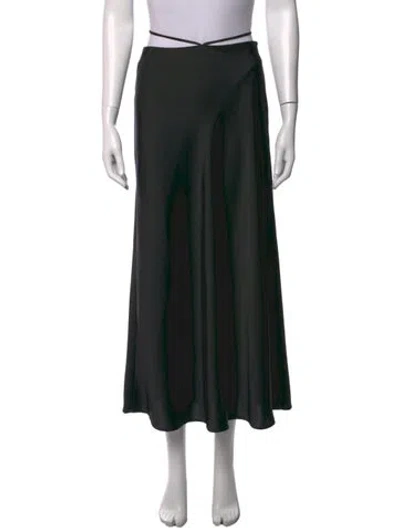 Pre-owned Musier Paris Midi Length Skirt In Black