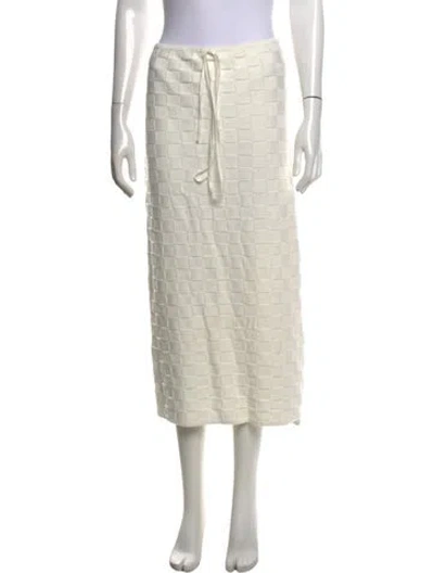 Pre-owned Musier Paris Patterned Midi Length Skirt In Neutrals