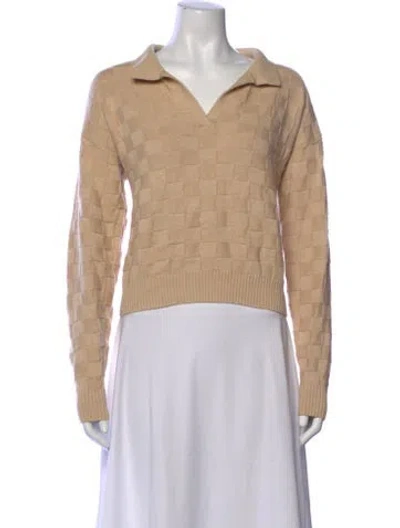 Pre-owned Musier Paris Patterned V-neck Sweater In Neutral