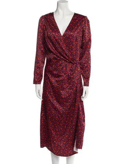 Pre-owned Musier Paris Printed Long Dress In Red