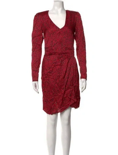 Pre-owned Musier Paris Silk Mini Dress In Red