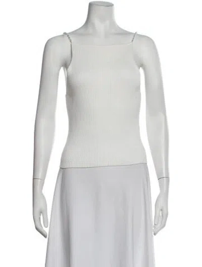 Pre-owned Musier Paris Square Neckline Sleeveless Top In Neutrals