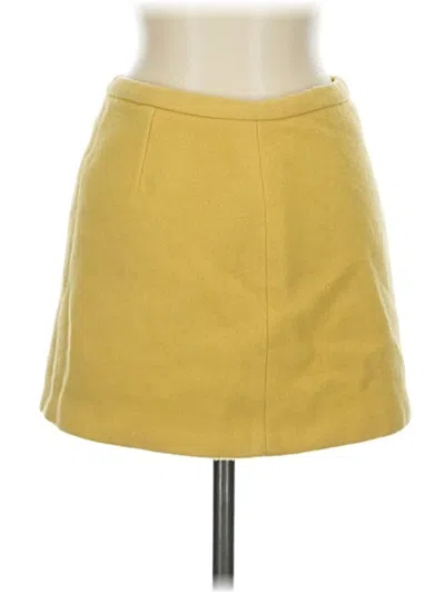 Pre-owned Musier Paris Wool Skirt In Yellow