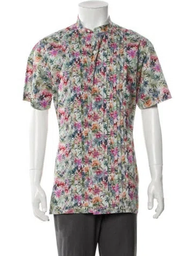 Pre-owned Musika Floral Print Short Sleeve Shirt In Multi