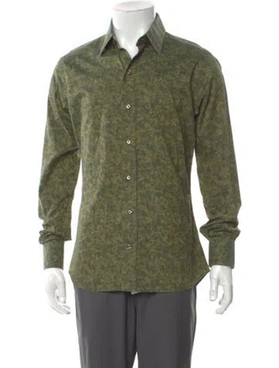 Pre-owned Musika Printed Long Sleeve Shirt In Green