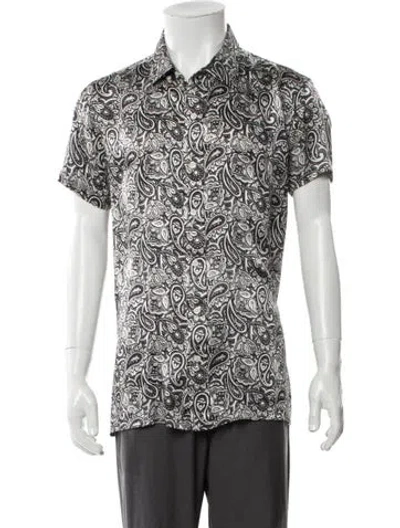 Pre-owned Musika Silk Paisley Print Shirt In Multi