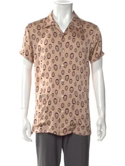 Pre-owned Musika Silk Printed Shirt In Neutral