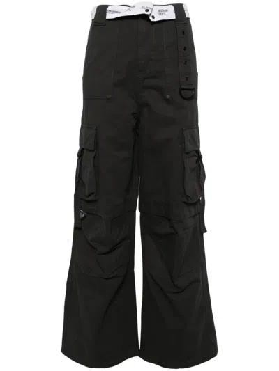 Musium Div. Adjustable Waist Cargo Trousers In Grau