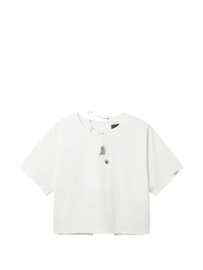 Musium Div. Appliqué Boxy T-shirt In White