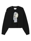 Musium Div. Appliqué Button Sweater In Gray