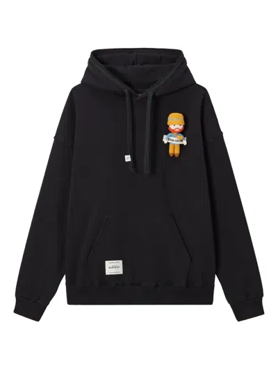 Musium Div. Appliqué-detail Cotton Hoodie In Blue