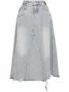 Musium Div. Asymmetric Denim Skirt In Blue