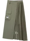 Musium Div. Asymmetric Midi Skirt In Green