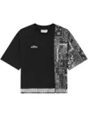 Musium Div. T-shirt Mit Bandana-print In Schwarz
